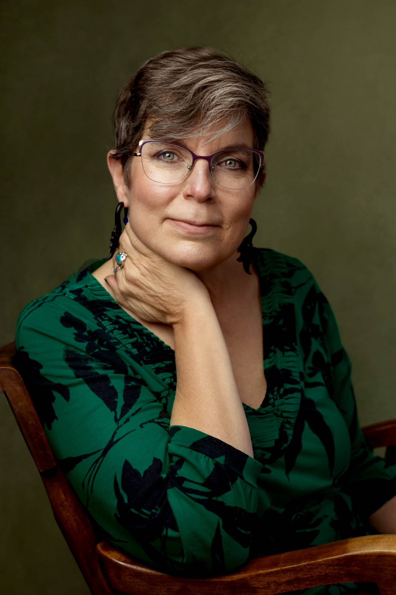 Barb green blouse headshot