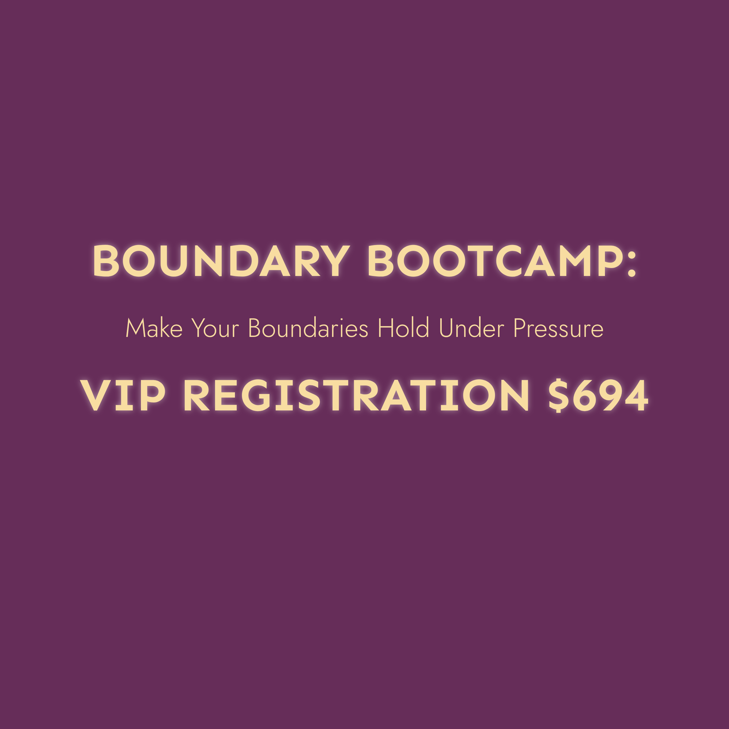 Bootcamp VIP Registration $694